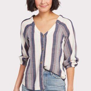 Cloth and Stone Stripped Button Down Top